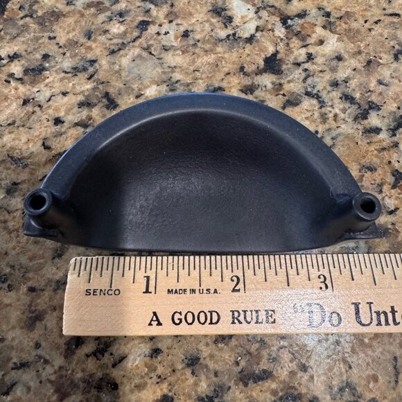 Amerock Oil Rubbed Bronze Cabinet Cup Pull Hardware Set 3-Inch Center Pack Of 6 - Picture 5 of 6